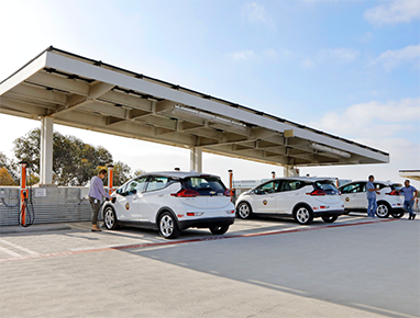 People charging their cars using ChargePoint CPF50
